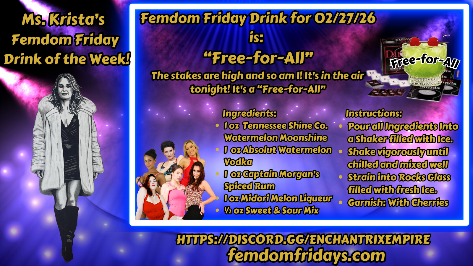 Femdom Friday Drink for 02/27/26"Free-for-All"