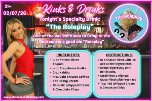 Kinks & Drinks specialty drink for 02/07/26 Episode #19 "The Roleplay"