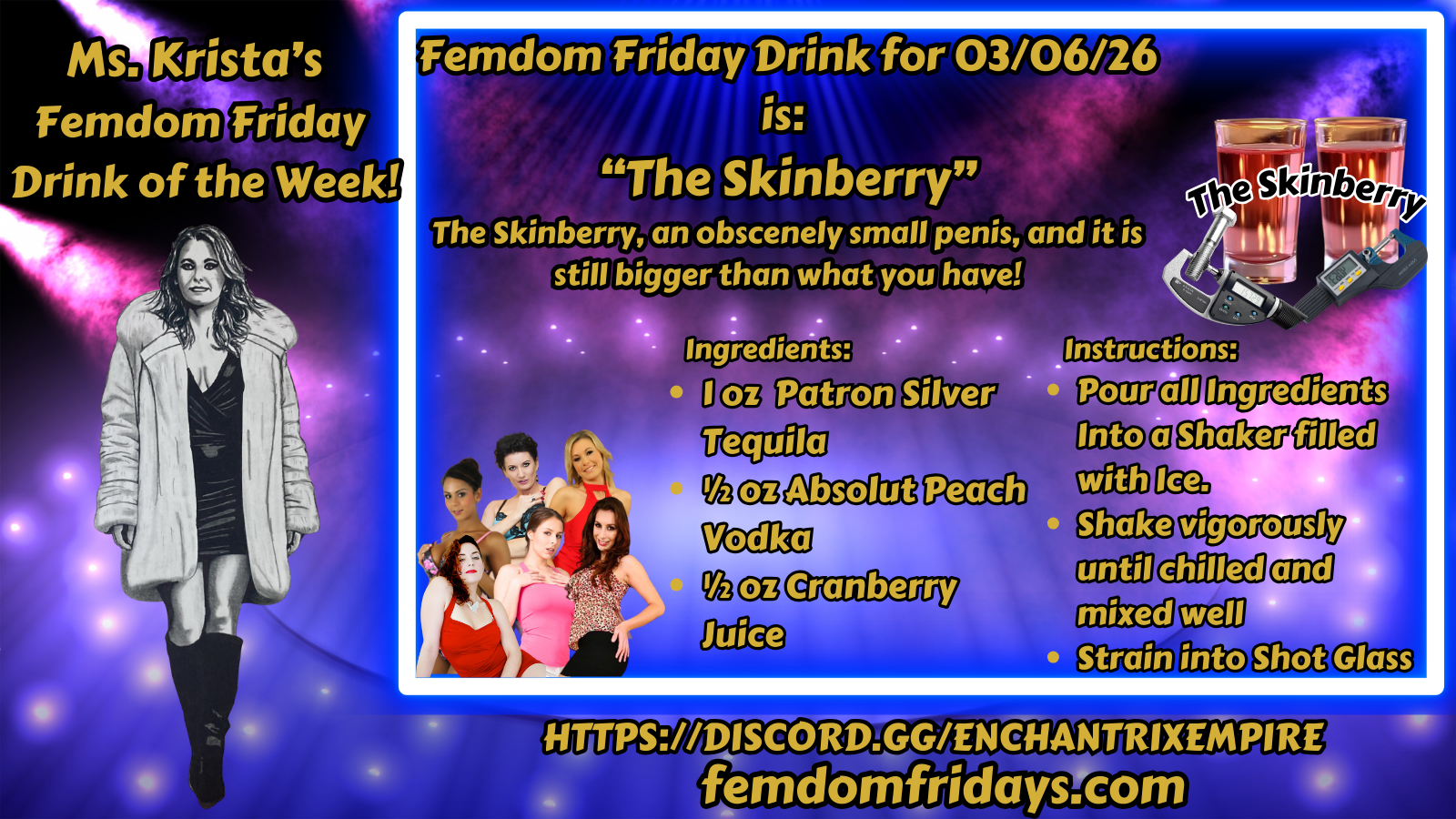 Femdom Friday Drink for 03/06/26"The Skinberry"